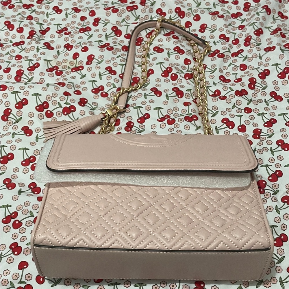 Tory Burch Blush Quilted Shoulder Bag